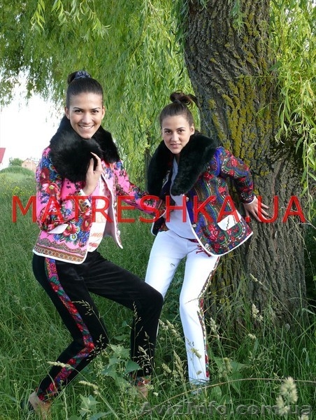 Пиджак теплый из платка с натуральным мехом песца в стиле Лурдес, Матрешка - <ro>Изображение</ro><ru>Изображение</ru> #5, <ru>Объявление</ru> #913731