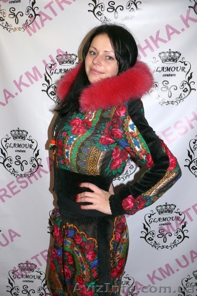 Костюм платочно-велюровый с натуральным мехом песца в стиле Лурдес, Матрешка - <ro>Изображение</ro><ru>Изображение</ru> #9, <ru>Объявление</ru> #913692