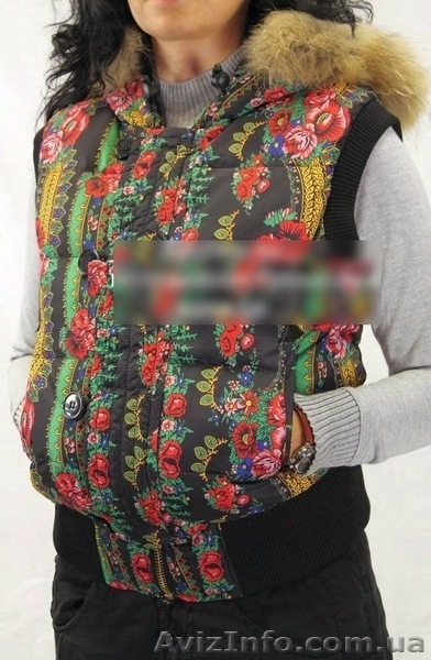 Жилетка из платка с капюшоном и натуральным мехом песца в стиле Лурдес, Матрешка - <ro>Изображение</ro><ru>Изображение</ru> #8, <ru>Объявление</ru> #913673