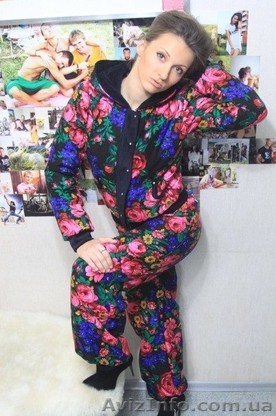 Куртка теплая из платка + штаны из платка утепленные в стиле Лурдес, Матрешка, Л - <ro>Изображение</ro><ru>Изображение</ru> #2, <ru>Объявление</ru> #1102777