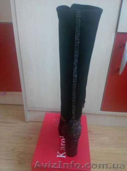 Сапоги женские демисезонные из натурального замша - <ro>Изображение</ro><ru>Изображение</ru> #3, <ru>Объявление</ru> #1396453